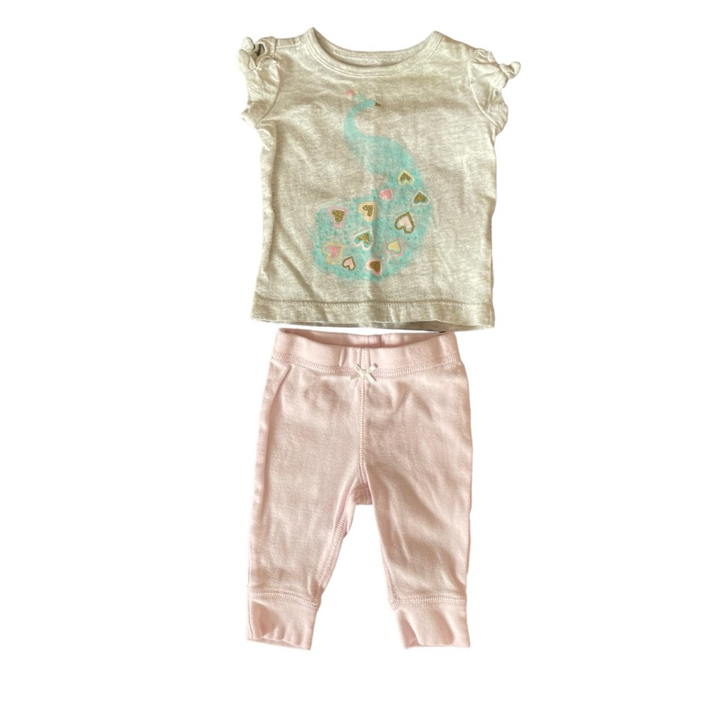 #053, Carter’s 2 piece outfit, size 3 mo